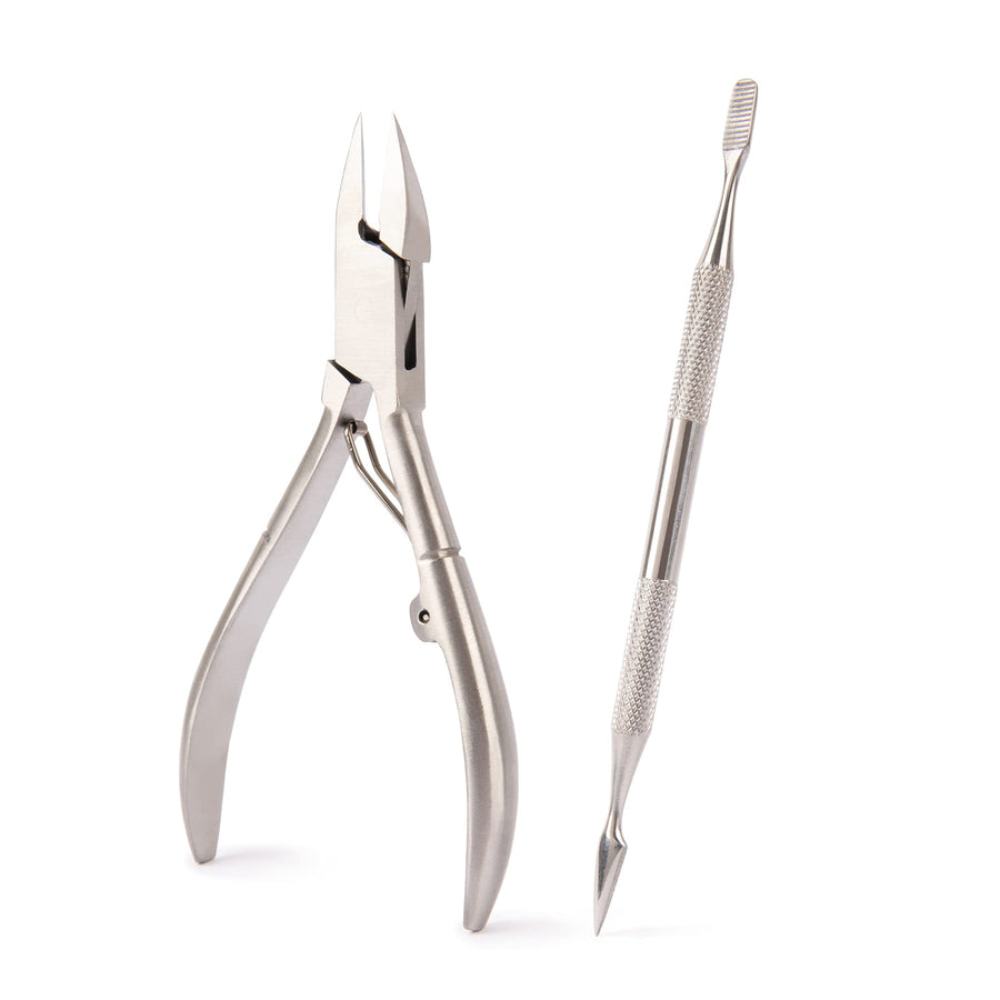Simply Foot Ingrown Toenail Kit – Includes a Stainless Steel Toenail Nipper and a Stainless Steel Dual-Ended File – Easy to Use Foot Care Tools for DIY Pedicures – Ideal for Men
