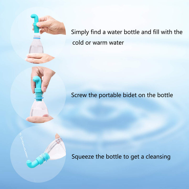 Portable Bidet for Travel, Travel Bidet Personal Handheld Shattaf Water Sprayer Perineal Care Baby Cleaning Hemorrhoids Outdoor Camping
