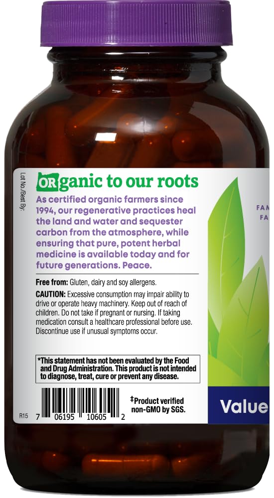 Oregon's Wild Harvest Non-GMO Organic Valerian Capsules Non Habit Forming Herbal Sleep Aid, Melatonin Free, 180Count