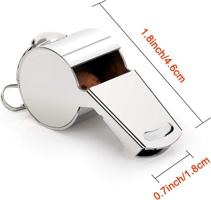 Whistle, Stainless Steel Super Loud Sports Whistle with Lanyard, Perfect for Referees, Coaches, Polices, Outdoor Sports, Emergency