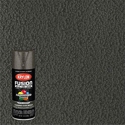 Fusion All-In-One Adhesive Hammered Finish Spray Paint for Indoor/Outdoor Use, 12 oz, Dark Bronze