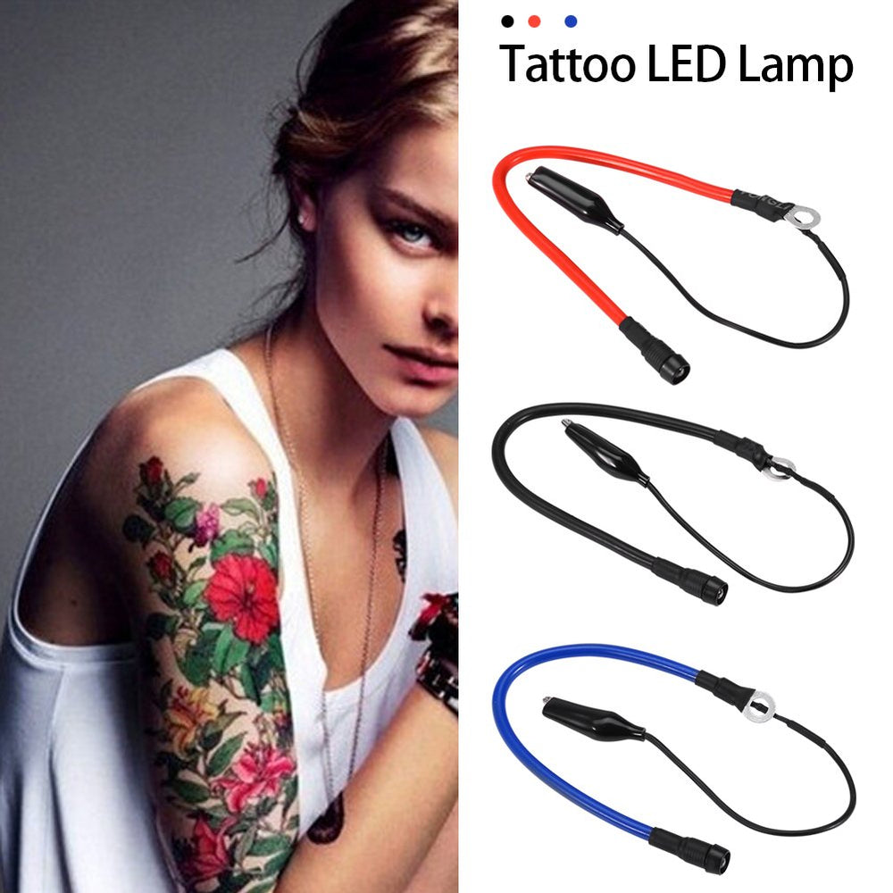 Flexible Tattoo Lighting, 3pcs Adjustable Tattoo LED Lamp Light for Machine Gun Mounted Connectable Tattoo Machine Supplies Body Art Accessories