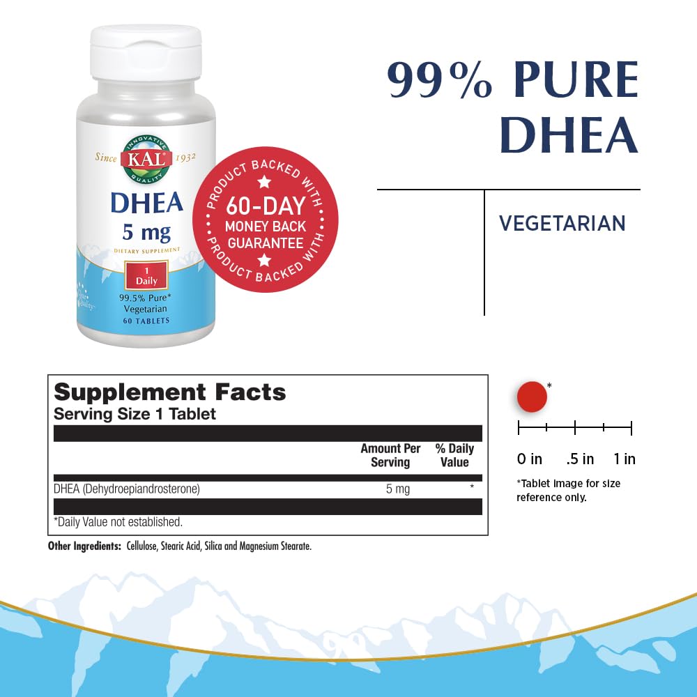 DHEA-5 Tablets, 5mg, 60 Count