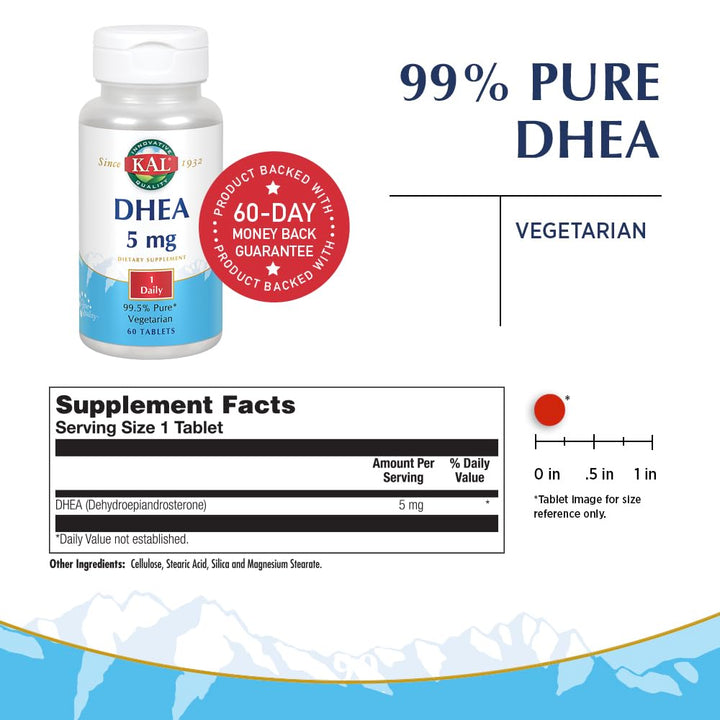 DHEA-5 Tablets, 5mg, 60 Count