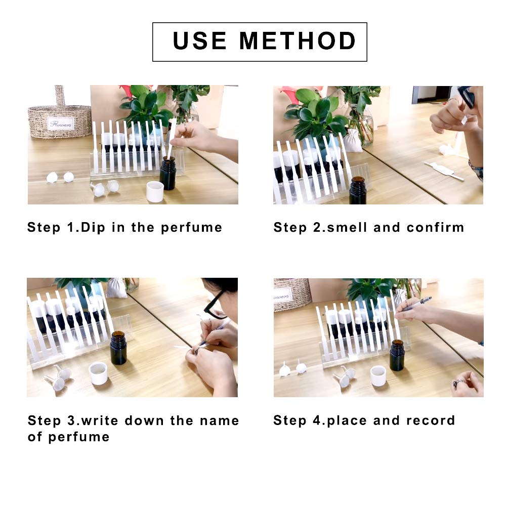 Perfume Paper Perfume Test Strips 200 pcs Disposable White for Aromatherapy Fragrance Tester Strips Essential Oil Scent