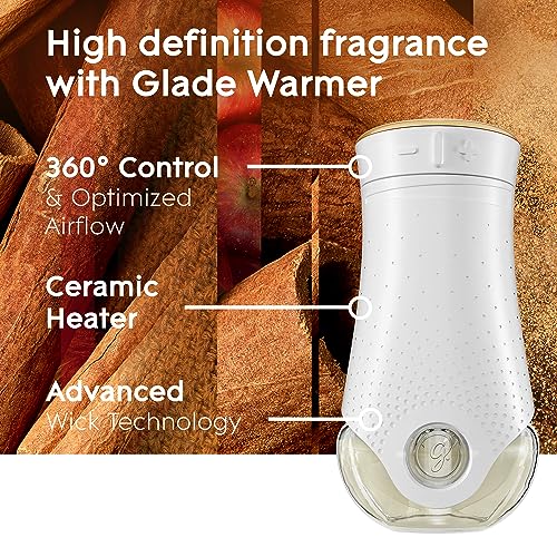 PlugIns Refills Air Freshener Starter Kit, Scented and Essential Oils for Home and Bathroom, Apple Cinnamon, 3.35 Fl Oz, 1 Warmer + 5 Refills