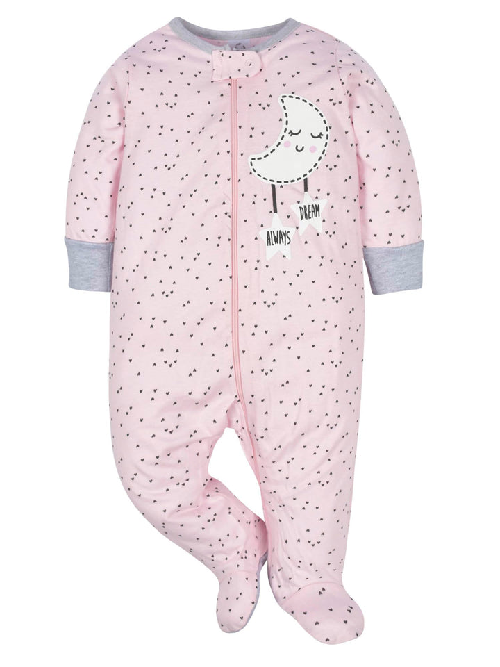 Baby Girls 4 Pack Sleep 'N Play Footie Cloudy Newborn