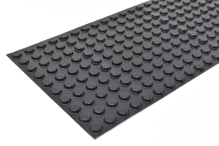 Cylindrical Flat Top Self-Adhesive Protective Non-Skid Rubber Feet .500 inches (12.7 mm) x .140 inches (3.5 mm) - 50 Pack - BS01 Black