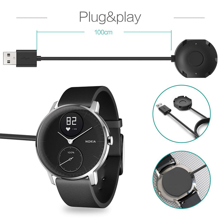 Charger Compatible with Withings Steel HR | Nokia Steel HR - 1M