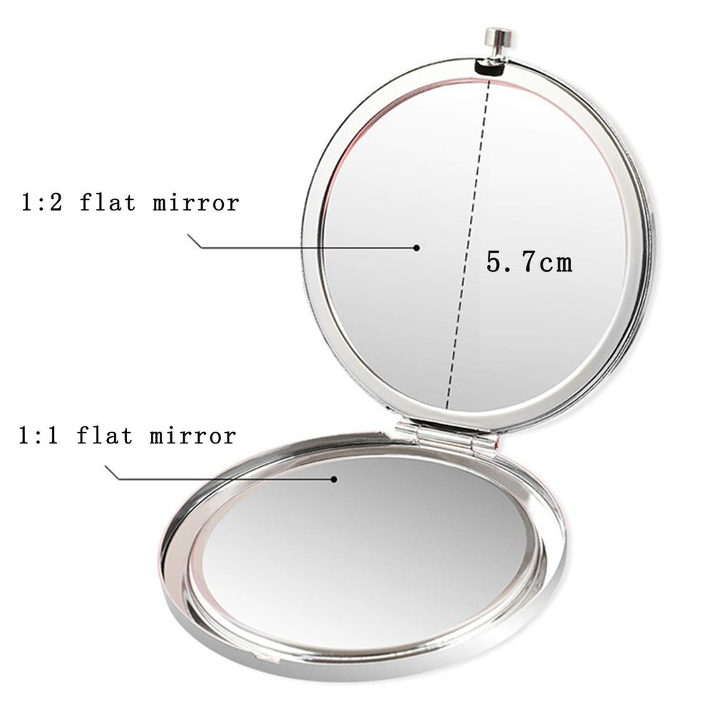 2013 Inspiration 10th Birthday Gift for Girl Daughter Stainless Steel Rose Gold Compact Pocket Travel Makeup Mirror 10 Birthday Present You are Braver Than You Believe