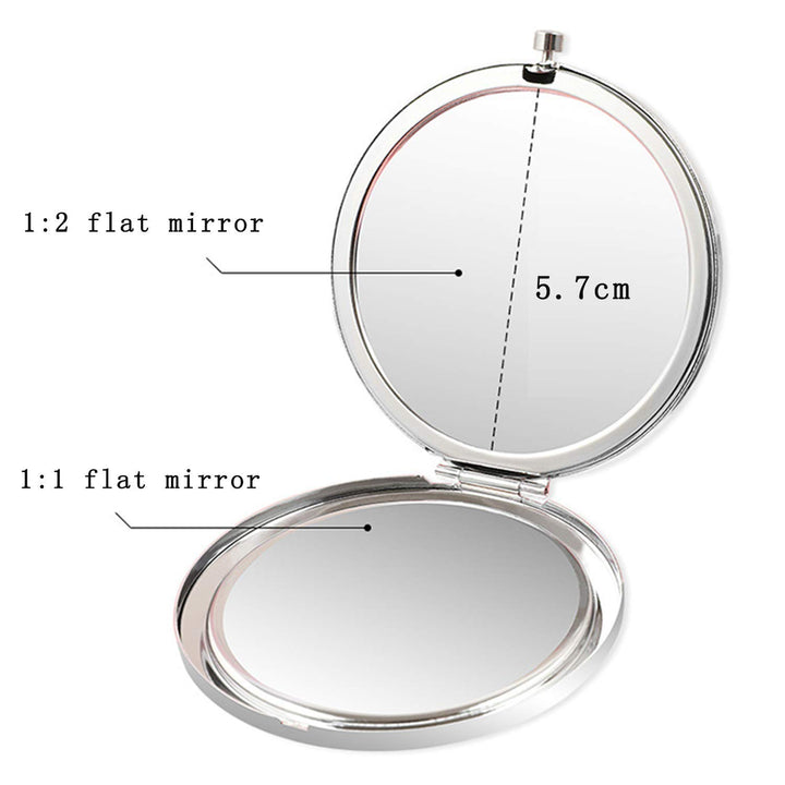 2013 Inspiration 10th Birthday Gift for Girl Daughter Stainless Steel Rose Gold Compact Pocket Travel Makeup Mirror 10 Birthday Present You are Braver Than You Believe