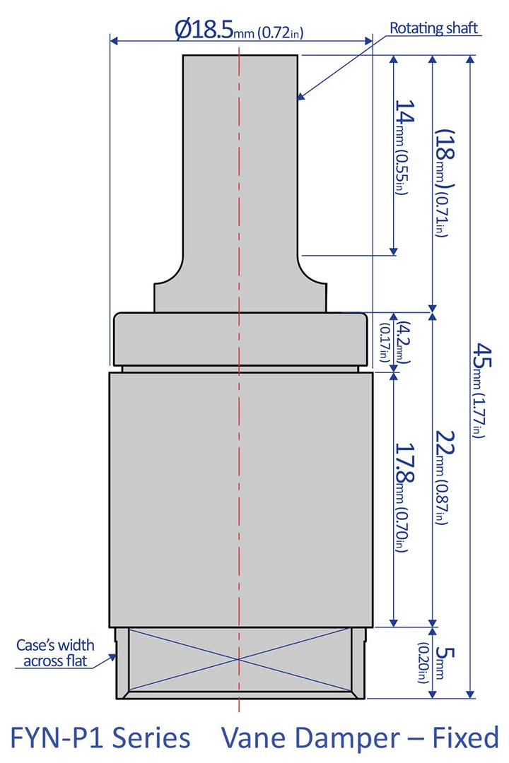 Easylift FYN-P1-L183 Rotary Dampers/Vane Type, Torque: 1.8Nm