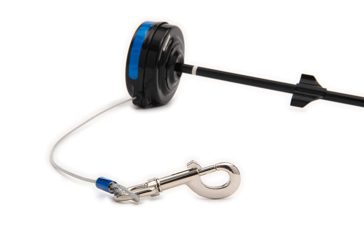 Bracket Mount and Stake Retractable Leash Tie Outs for Dogs (Stake, Medium)