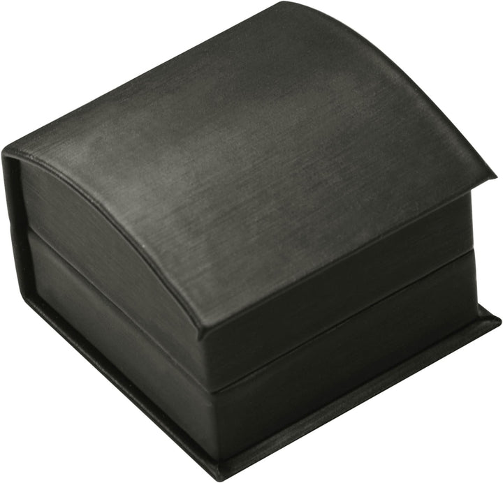 Ring Box for Proposal Wedding Engagement Black Color Luxury Soft Touch PU Leather Arc Shaped Ring Jewelry Gift Holder Box Size 2.17(W)*2.17(D)*1.57(H)