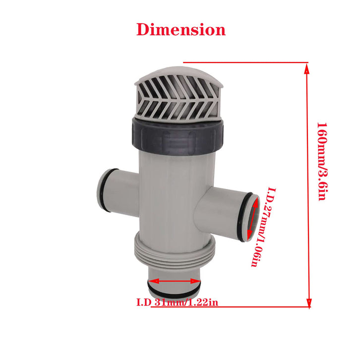 11872 Dual Split Hose Plunger Valve Hose Connector and 1.5” to 1.25”Hose Adapter Plunger Valve with 2 Clamps Replacement for Above Ground Pool Setup and Pool Sand Filter Pump (Set of 2)