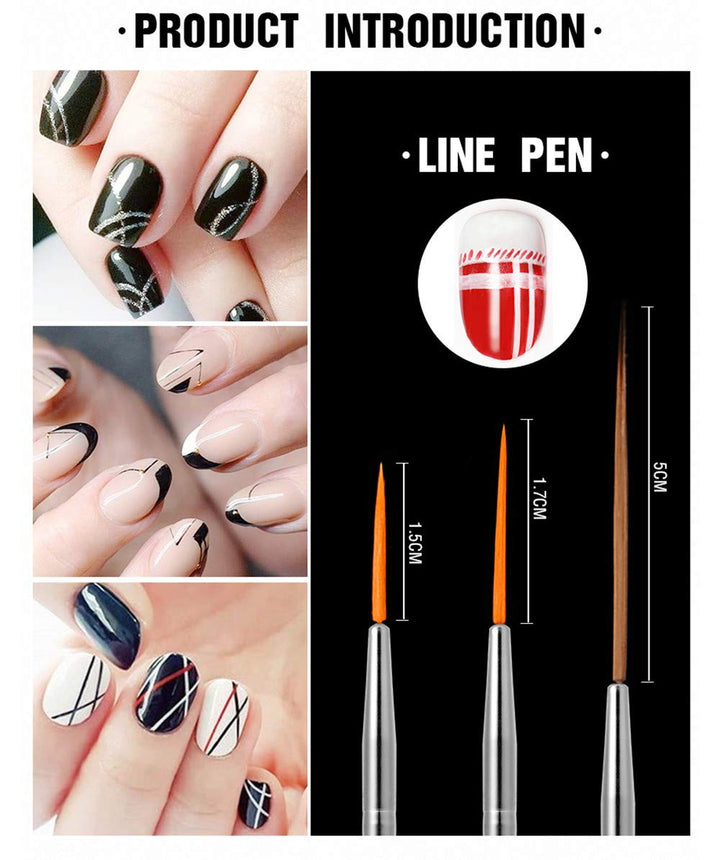 20PCS Nail Art Design Dotting Painting Drawing Polish Brush Pen Tools