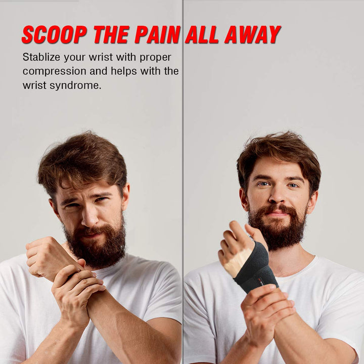 Wrist Brace for Carpal Tunnel, Comfortable and Adjustable Wrist Support Brace for Arthritis and Tendinitis, Wrist Compression Wrap for Pain Relief, Fit for Both Left Hand and Right Hand – Single
