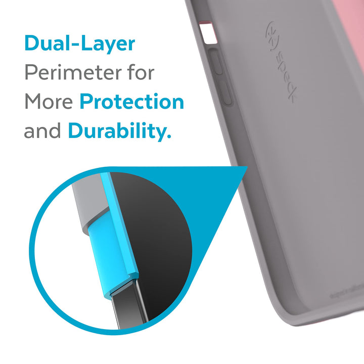 MagSafe Case for iPhone 13 Pro Max - Drop & Camera Protection, Soft-Touch Secure Grip, Wireless Charging Compatible, Also Fits iPhone 12 Pro Max - Rosy Pink/Cathedral Grey