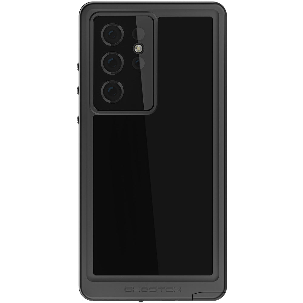 NAUTICAL Slim Waterproof Case for Galaxy S22 Ultra 5G - Heavy Duty Shockproof Protection, Built-In Screen & Camera Lens Protector (Black)