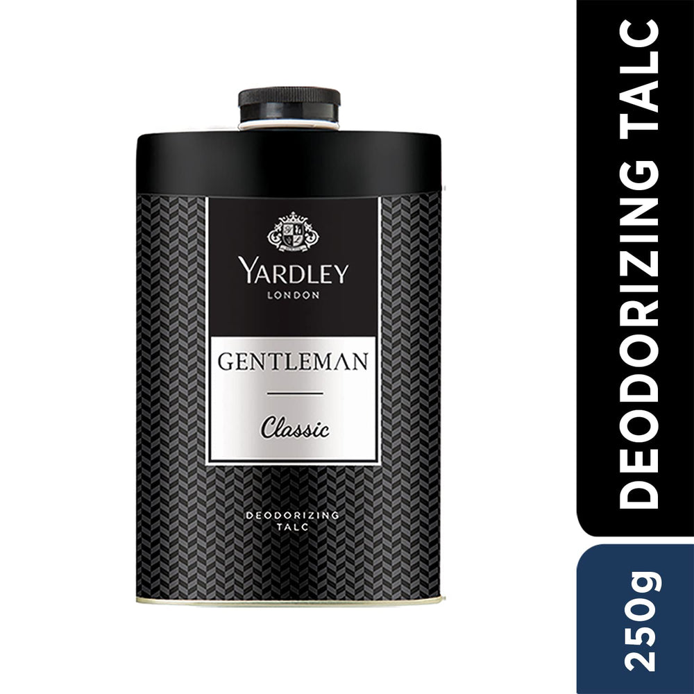 London Gentleman Classic Deodorizing Talc| Fresh Woody Scent| Masculine Fragrance| Deodorizing Body Talc for Men| 250g
