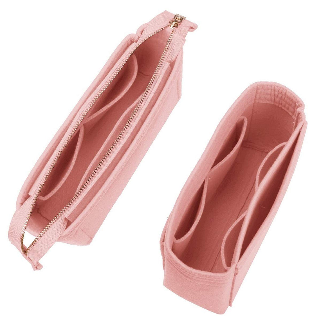 Purse Organizer,Bag Organizer,Insert purse organizer with 2 packs in one set fit NeoNoe Noé Series perfectly (Brush Pink)