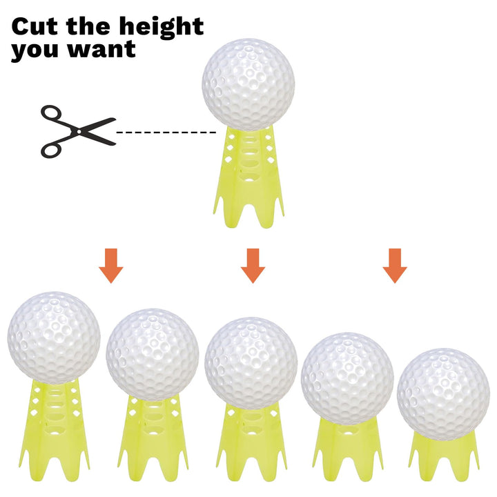 17Pcs Golf Simulator Tees Plastic Golf Tee Golf Mat Tees Practice Golf Tees Perfect for Turf and Driving Range Indoor Claw Tee Mixed Color