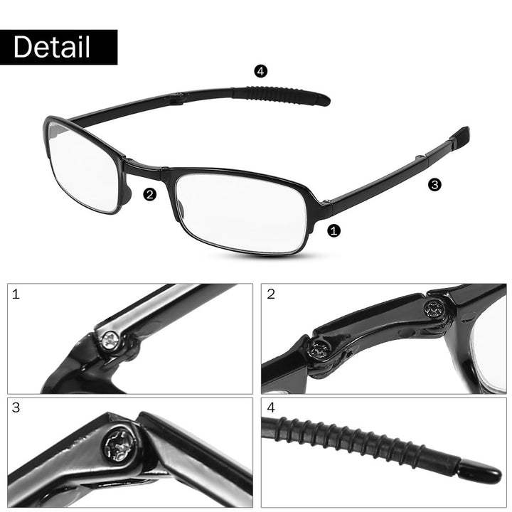 Reading Glasses, Men and Women Thin Optics1.0/1.5/2.0/2.5/3.0/3.5/4.0 Portable.