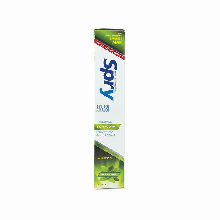 Xylitol Toothpaste 5oz, Fluoride Toothpaste Adult and Kids, Teeth Whitening Toothpaste with Xylitol, Natural Breath Freshening, Mouth Moisturizing Ingredients, Spearmint (Pack of 1)