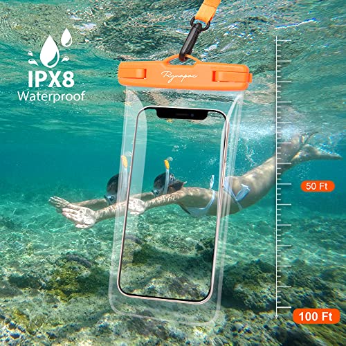 Waterproof Phone Pouch Bag - 7.5in Water Proof Cell Phone Case for Beach Travel Must Haves, Waterproof Phone Holder with Lanyard for iPhone 16 15 14 Pro Max Galaxy S24 S23 Pixel 7a, Cruise Essentials