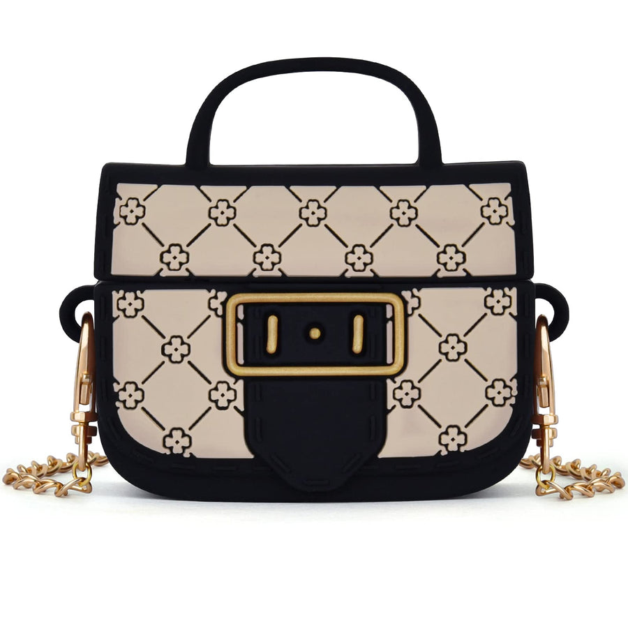 Case for Airpods Pro, Cute Cartoon Bag Apple Airpod Pro Cover Women Girls, Silicone Stylish Funny Air Pod Wireless Charging Accessories (Black)