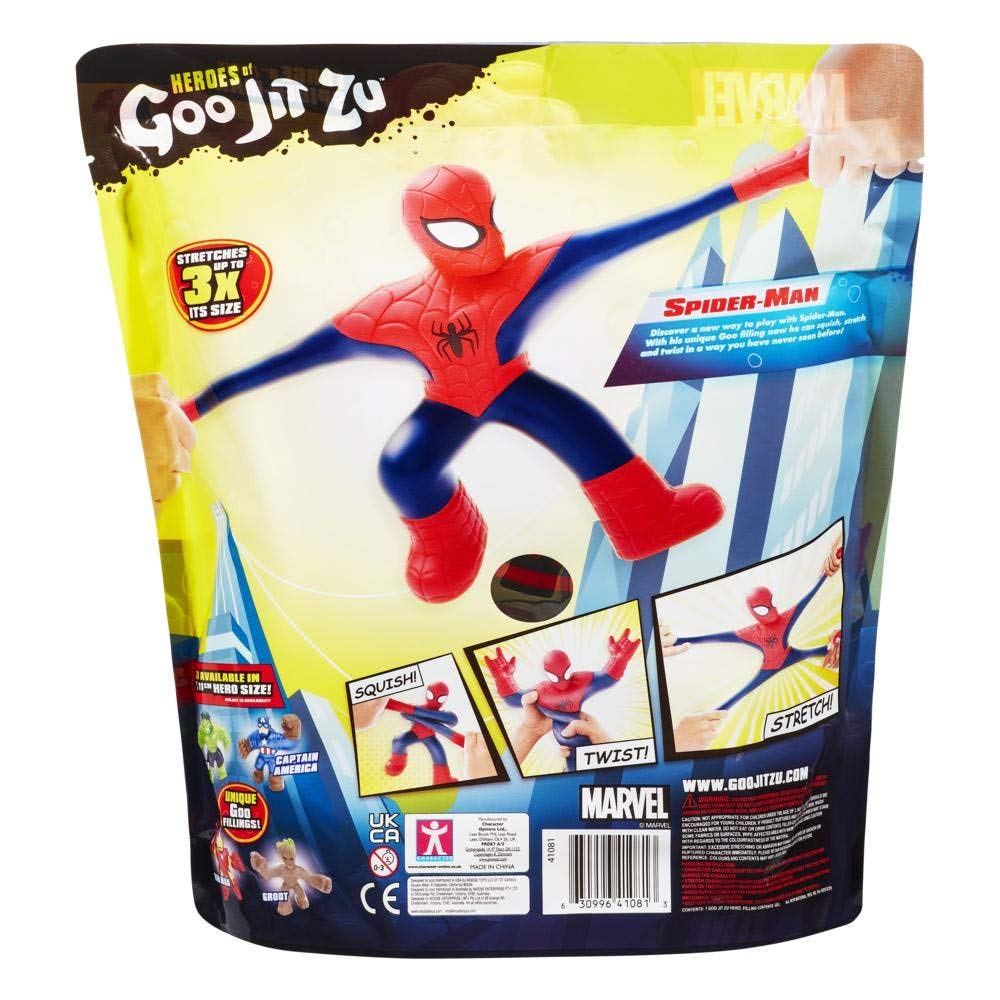 Spider-Man Licensed Marvel, Super-Sized, Huge 8 Tall Spider-Man | Twist, Squish, and Stretch up to 3X its Size, Multicolor (41081)
