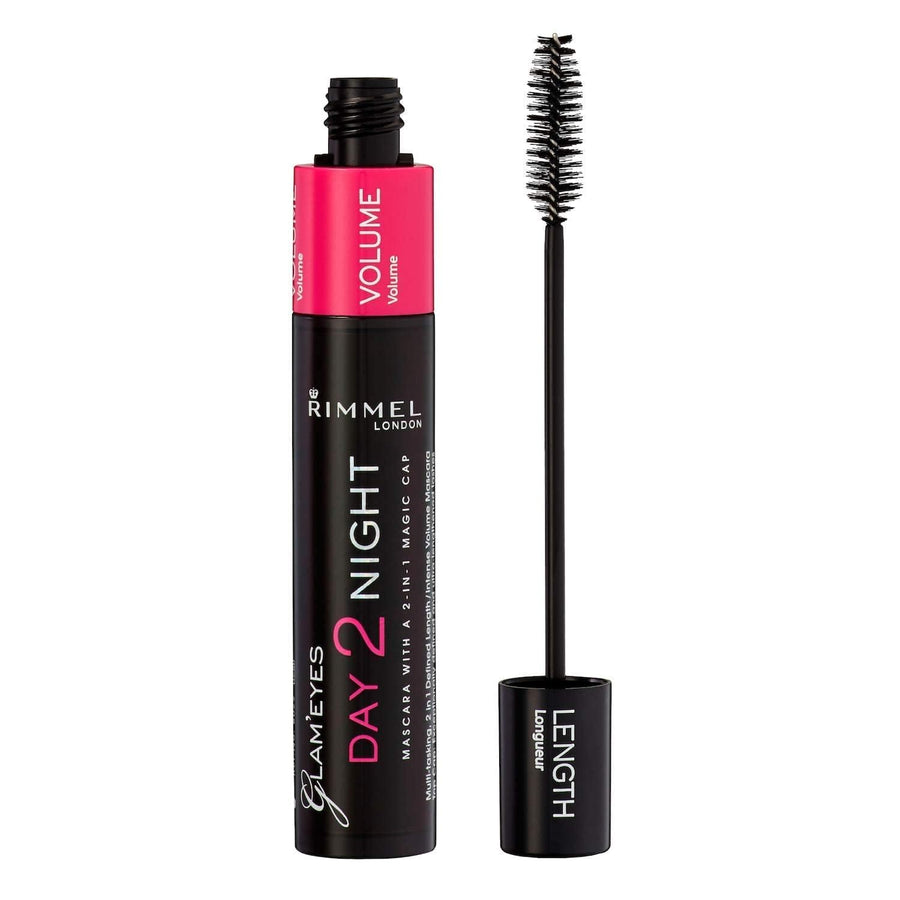 Glam'eyes Day 2 Night Mascara, Black, 0.32 Fluid Ounce