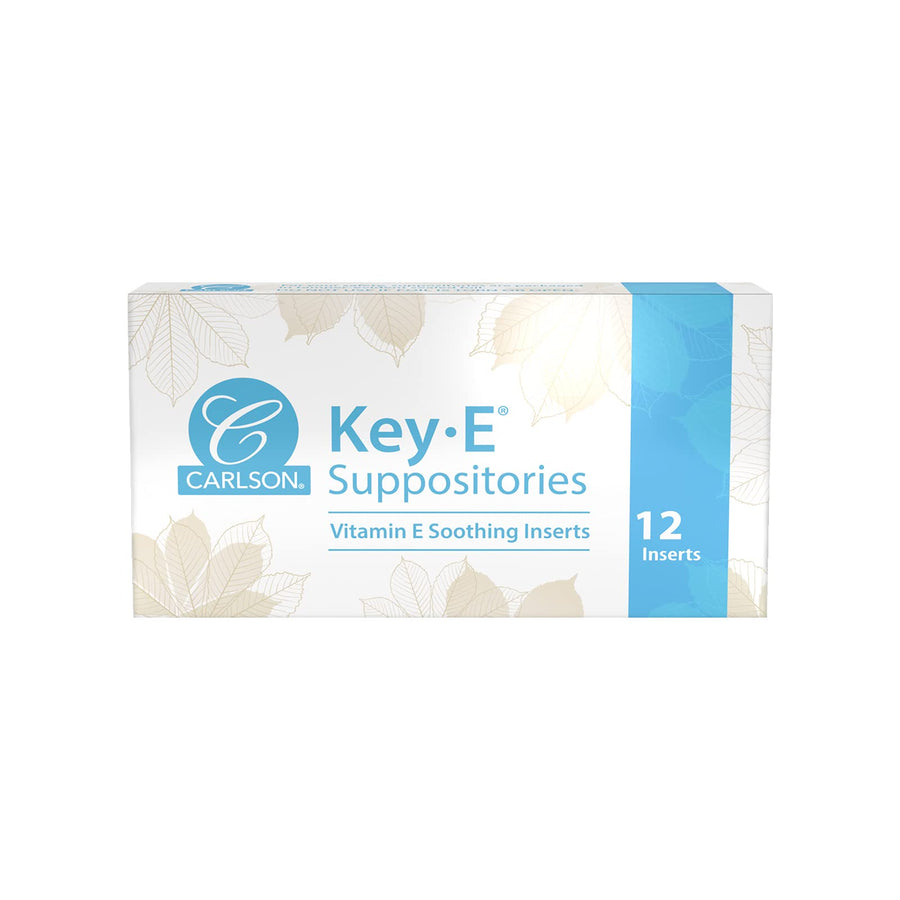 Labs Key-E Suppositories with Natural Vitamin E, 12-Count Box