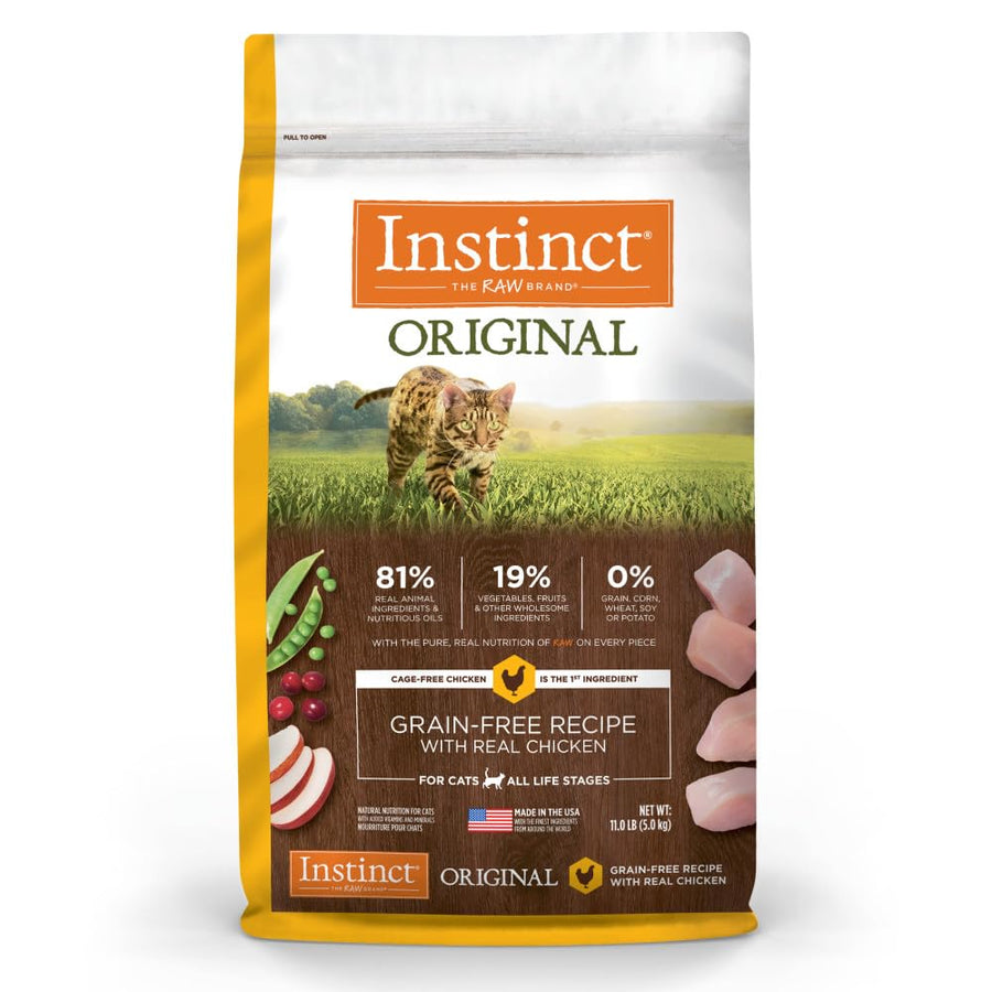Original Dry Cat Food, Raw Coated Kibble, High Protein, Grain Free Recipe - Real Chicken, 11 lb. Bag