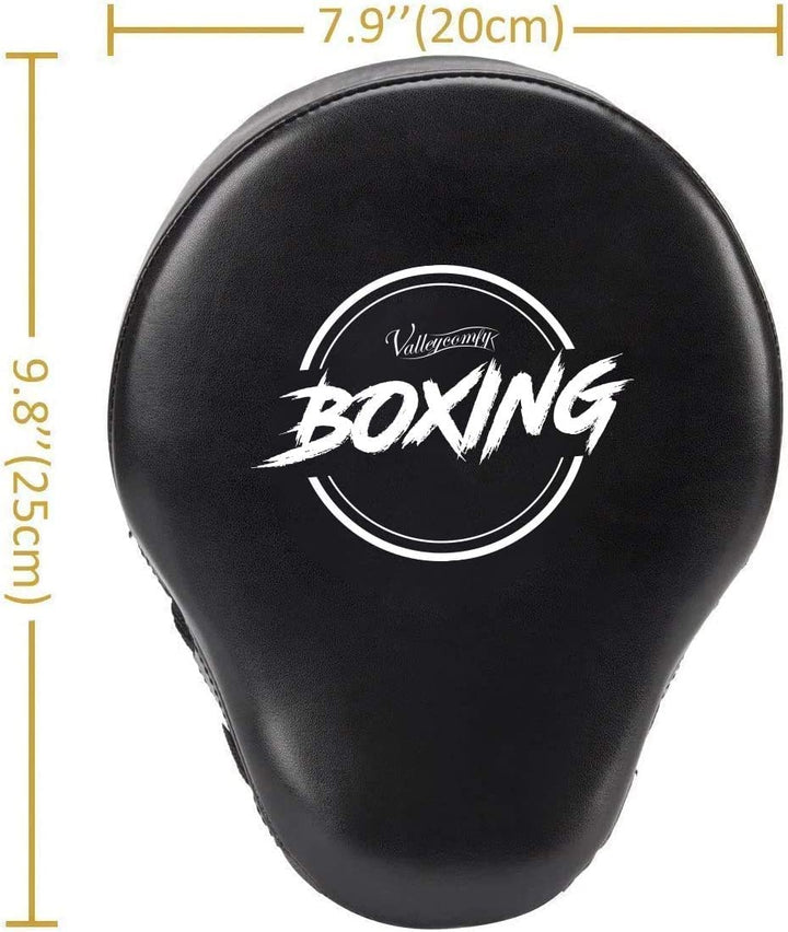 Boxing Curved Focus Punching Mitts- Leatherette Training Hand Pads,Ideal for Karate, Muay Thai Kick, Sparring, Dojo, Martial Arts