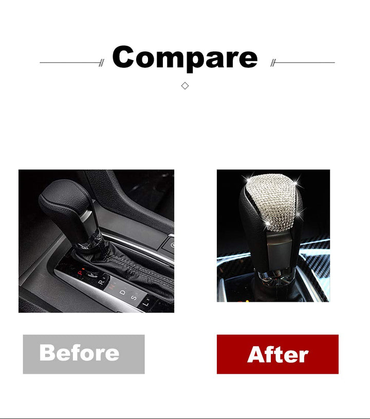 Gear Box Shifter Bling Crystal Accessory Interior Cover Compatible for Honda Civic