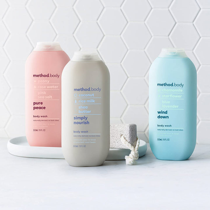 Body Wash, Wind Down, 18 oz, 6 pack, Packaging May Vary