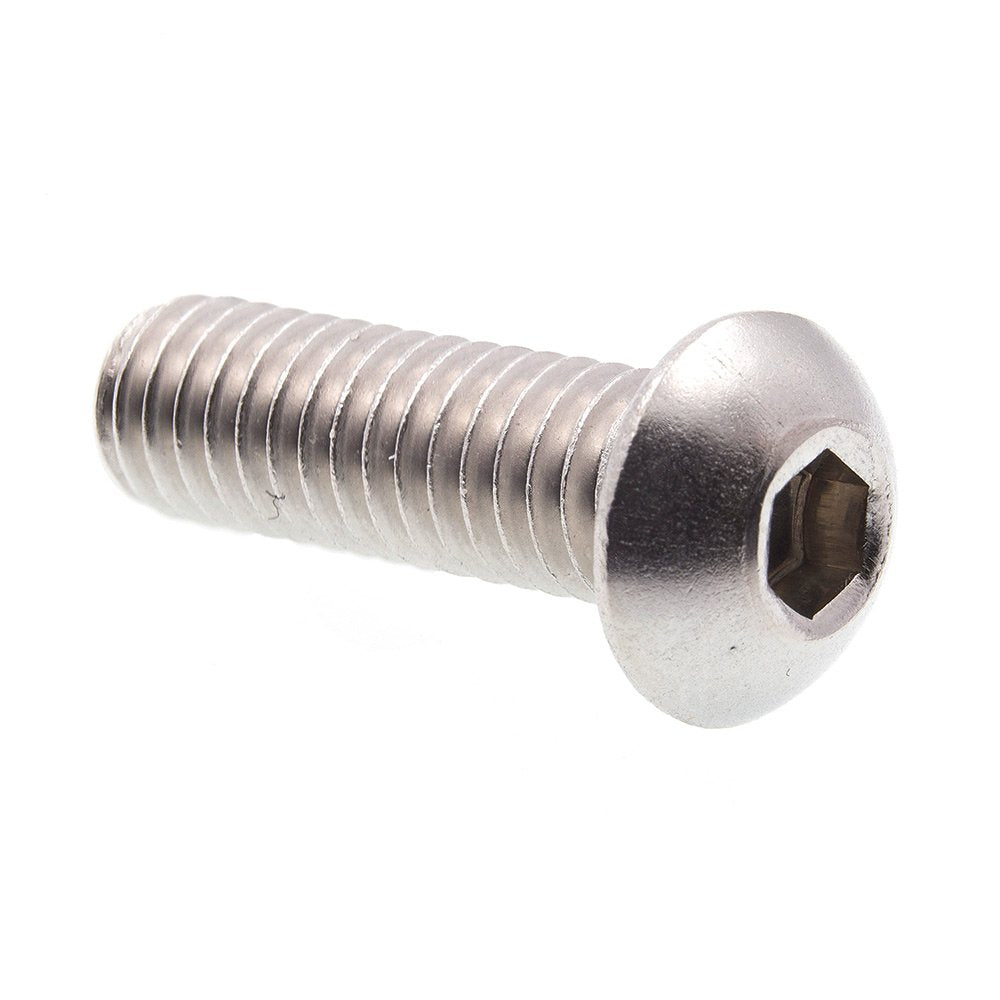 Prime-Line 9169971 Socket Cap Screws, Button Head, Hex (Allen) Drive, 5/16 in-18 X 1 in (10 Pack)
