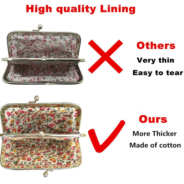 Cute Buckle Coin Purses Vintage Pouch Kiss-lock Change Purse Wallets