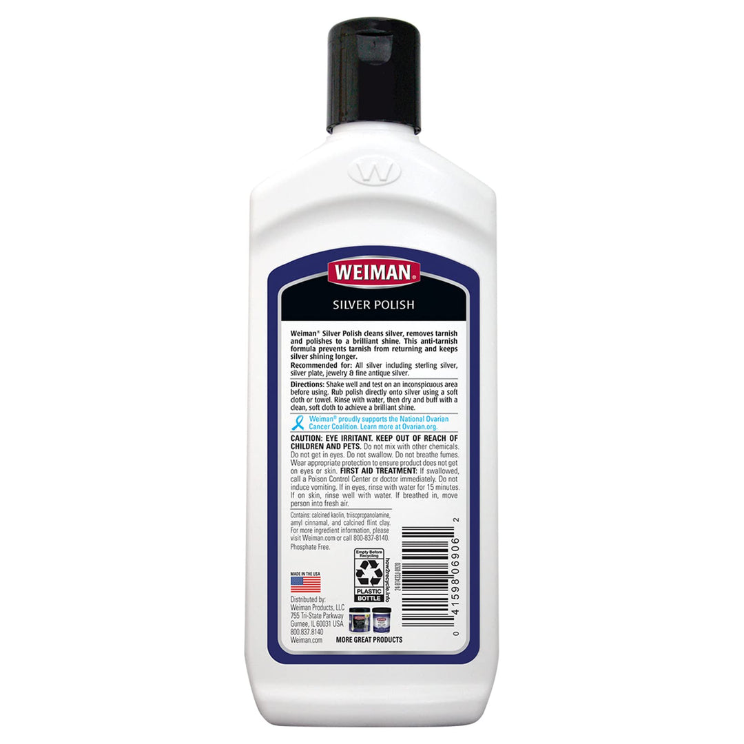 Silver Polish and Cleaner - 8 Ounce - Clean Shine and Polish Safe Protective Prevent Tarnish