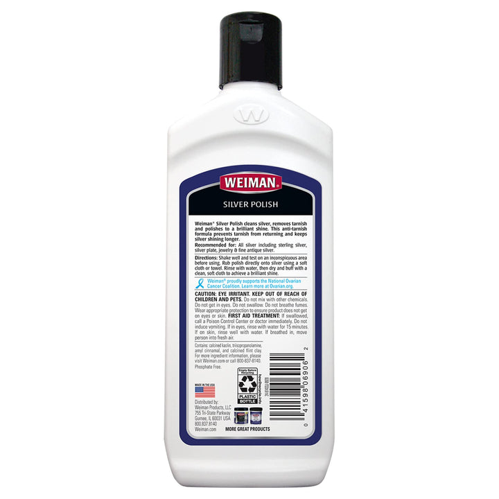 Silver Polish and Cleaner - 8 Ounce - Clean Shine and Polish Safe Protective Prevent Tarnish