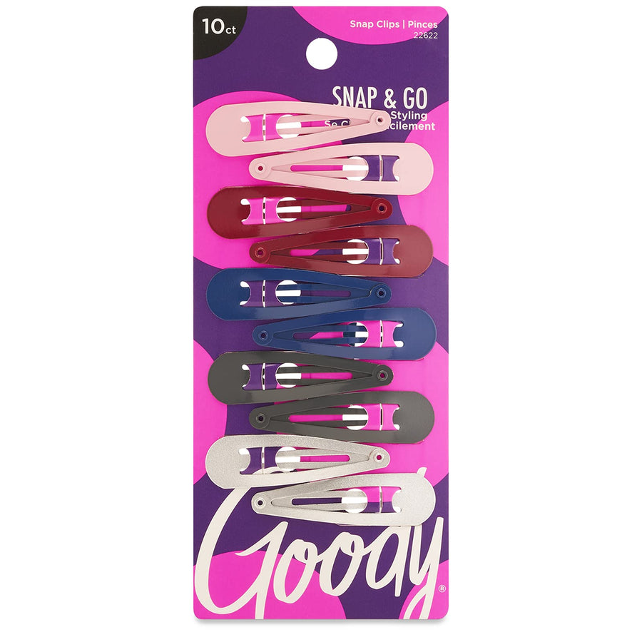 Goody Classics Contour Hair Clip 10, 0.343 Ounce, Colors May Vary (Pack of 3)