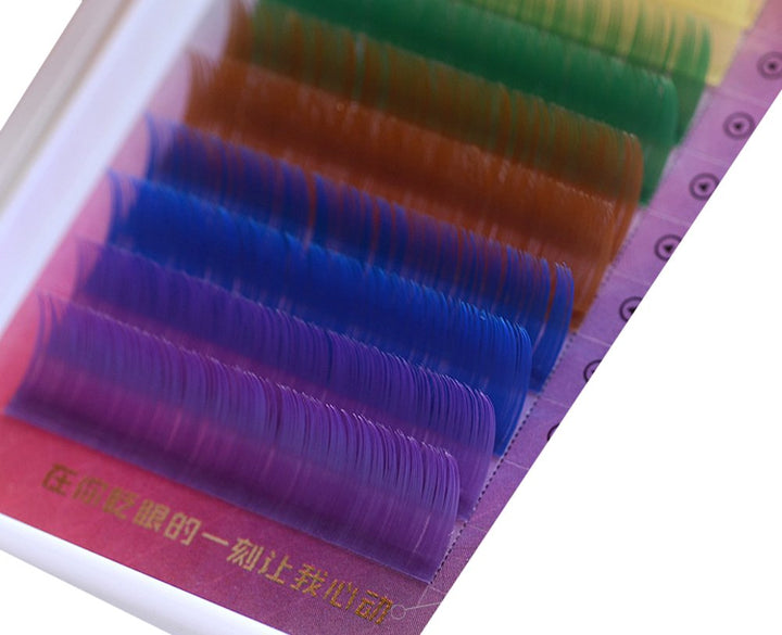 Scala Eyelash Extensions Individual Mink Eyelash C Curl Thickness 0.15mm Length 6 Colors Mink False Lashes Assort Mixed In One Tray (10mm)