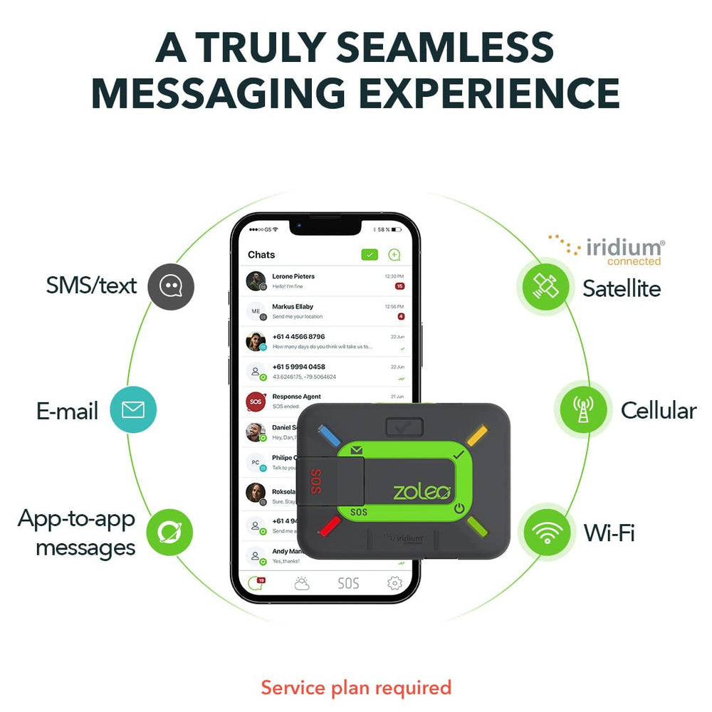 Satellite Communicator – Two-Way Global SMS Text Messenger & Email, Emergency SOS Alerting, Check-in & GPS Location – Android iOS Smartphone Accessory