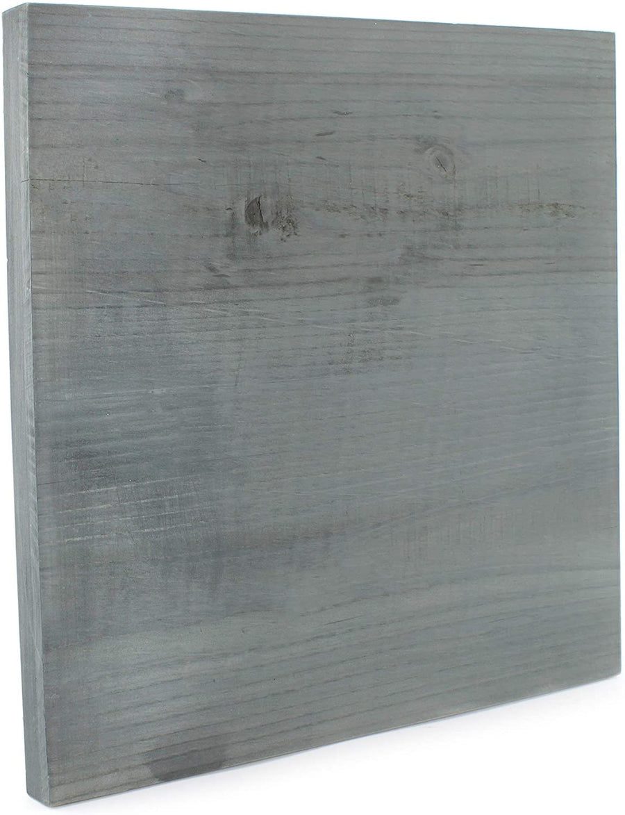 Blank Wood Plaque (1-Pack, Gray), Gray Washed Fir Wooden Sign for DIY Crafts 12x12 Inch