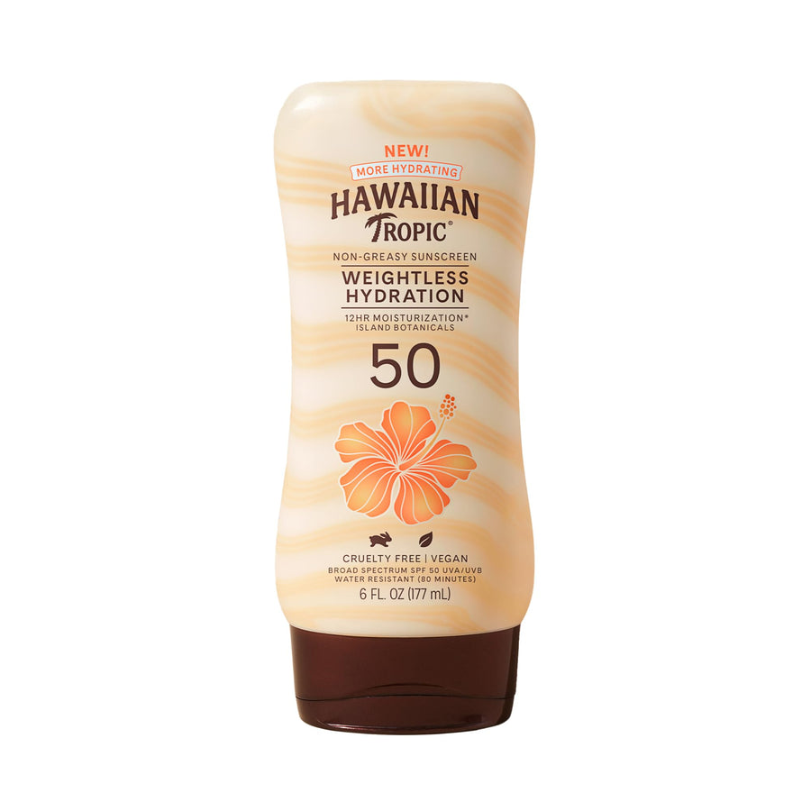 Weightless Hydration Lotion Sunscreen SPF 50, 6oz | Oil Free Sunscreen, Sunscreen SPF 50, Broad Spectrum Sunscreen, Oxybenzone Free Sunscreen, Body Sunscreen, 6oz