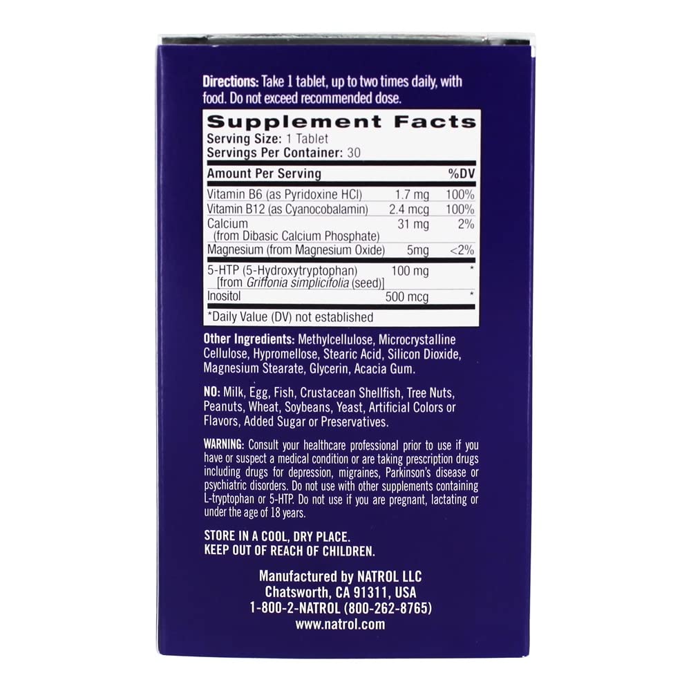Daily Stress Relief 100 mg, Dietary Supplement, Mood + Stress, 30 Tablets, 30 Day Supply