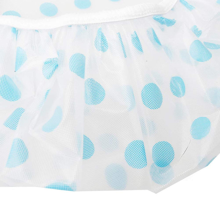SWARG Multicolour Waterproof Elastic Band Plastic Reusable Shower Caps for Women's - 3 Pieces