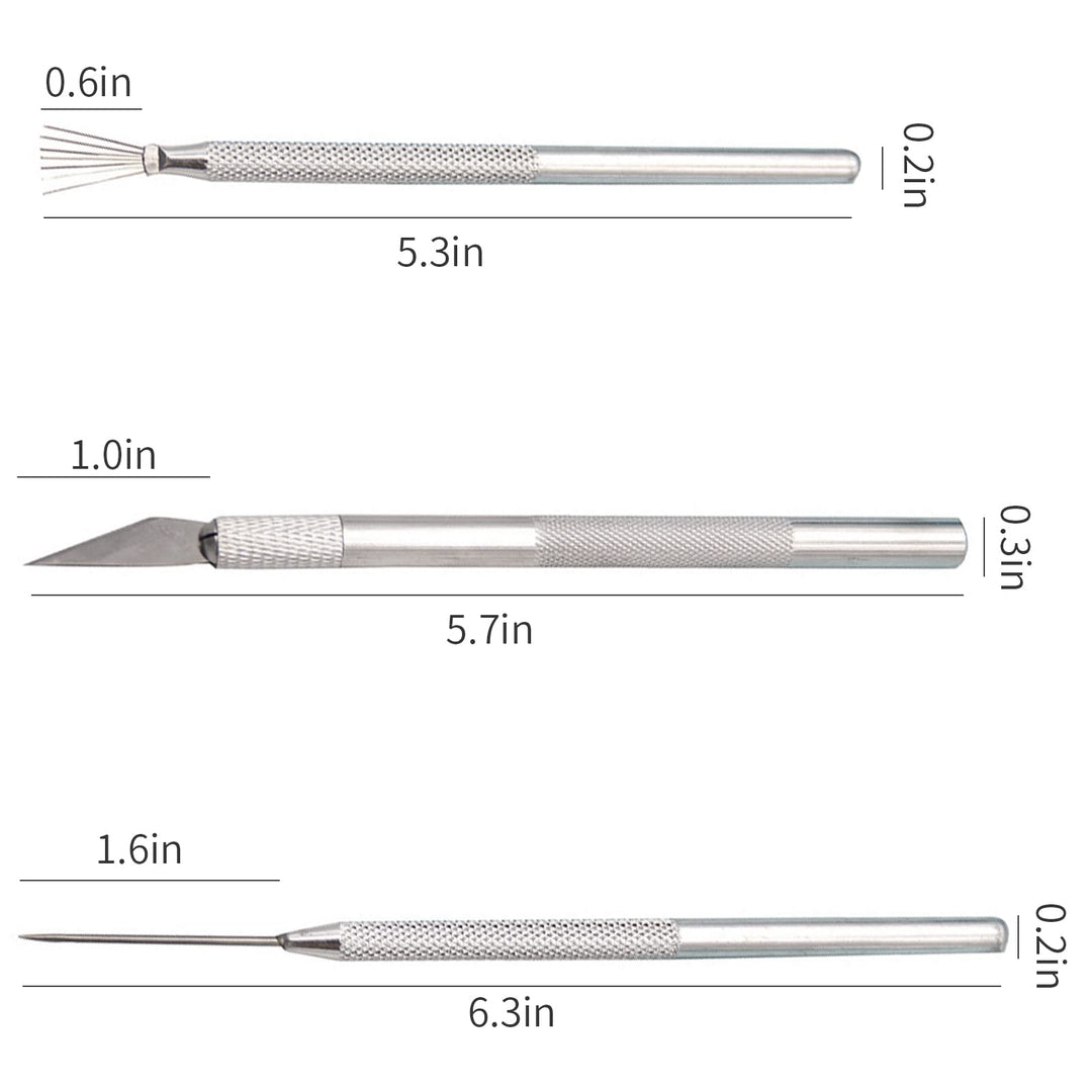 3Pcs Clay Ceramic Needle Tools Pottery Craft Tools Sculpture Feather Pin, Carving Knife and Needle Detail Tools for Pottery Modeling, Carving, Detail Processing
