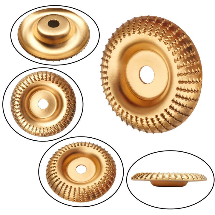 5 PCS Wood Carving Disc Set, Wood Shaping Disc for 4 or 4-1/2 Angle Grinder with 5/8” Arbor, Grinding Wheel Shaping Disc Set Wood Cutting Shaping Polishing